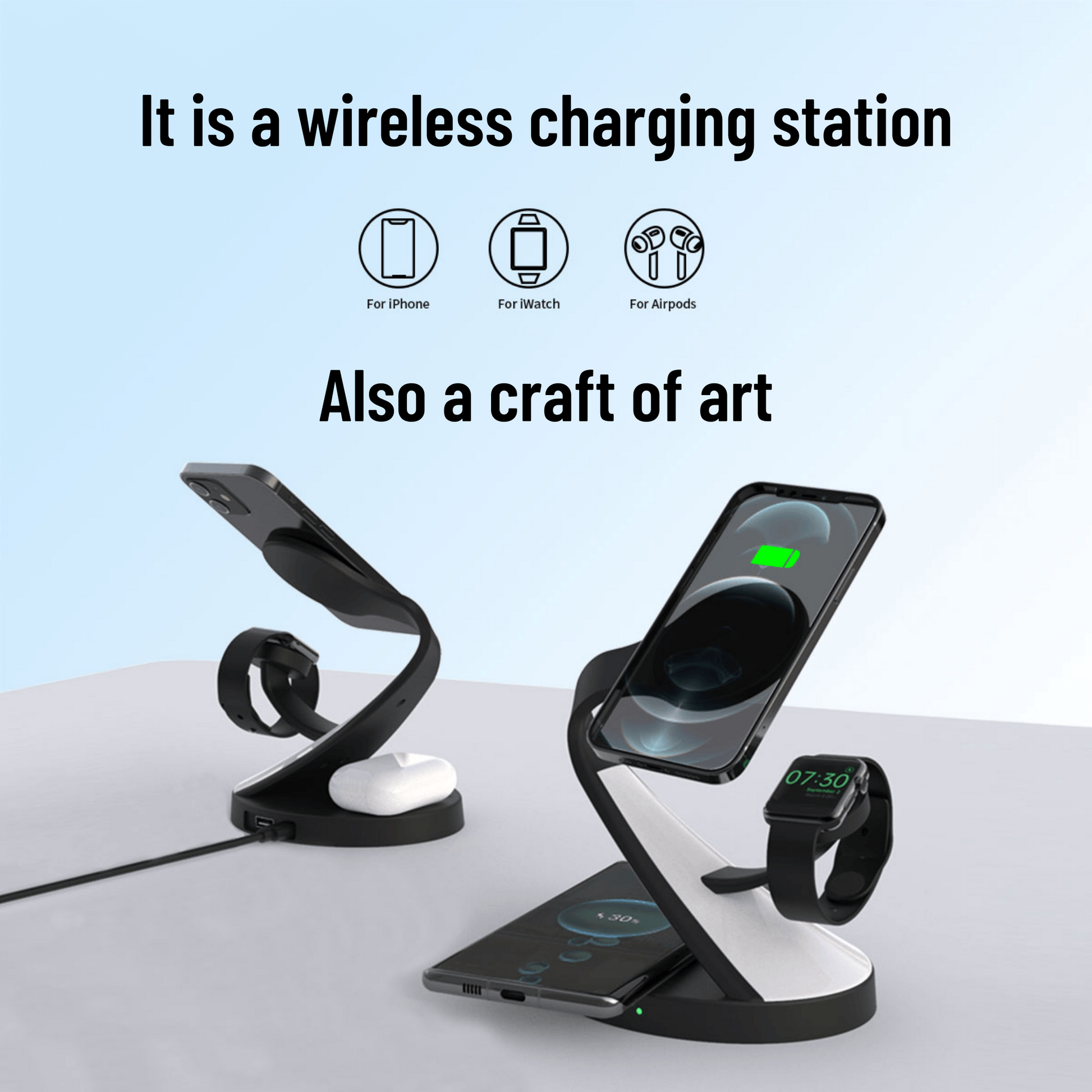 Crab One - 5 in 1 Wireless Charging Stand for Apple Devices